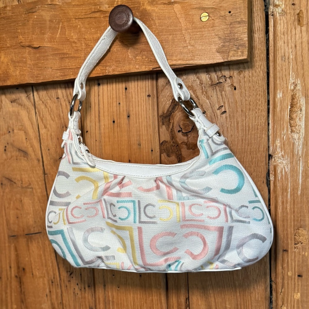 Vintage Y2K Liz Claiborne Multicolor Logo Shoulder Bag